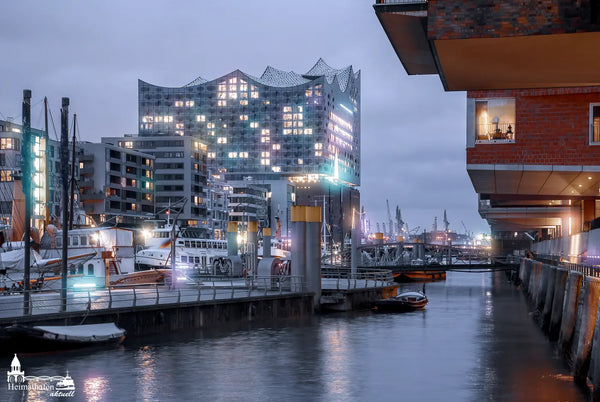 Hamburg Hafenfotos -HAF-00031 - Traditionshafen mit Blick auf Elbphilharmonie