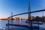 Köhlbrandbrücke in der Blauen Stunde – Hamburg Bilder kaufen