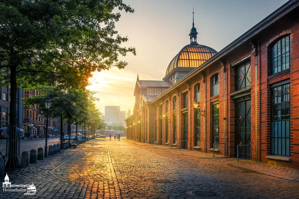 Hamburg-Hafenfotos-HAF-00023-Fischauktionshalle-Sonnenaufgang